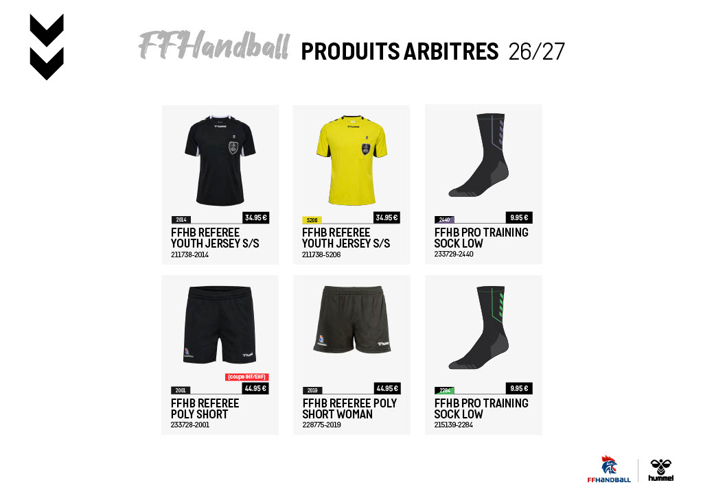 PRODUITS D'ARBITRES 2026-2027