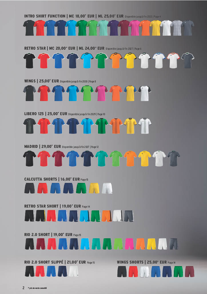 ACTION SET MAILLOTS - SHORTS 2026 ERIMA